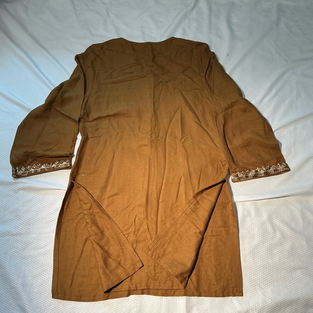 Embroidered Brown Tunic Top 1made in Pakistan - Picture 7 of 7
